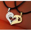 Кулон парный для влюбленных "I love you. Silver. Gold" Цена за 1 пару
